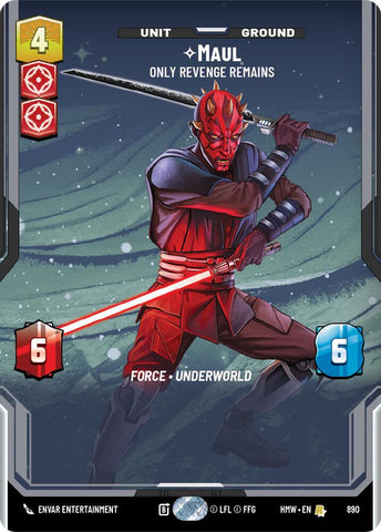 Maul - Only Revenge Remains (890) (Prestige Foil) (890) [Homeworlds] - The Mythic Store | 24h Order Processing