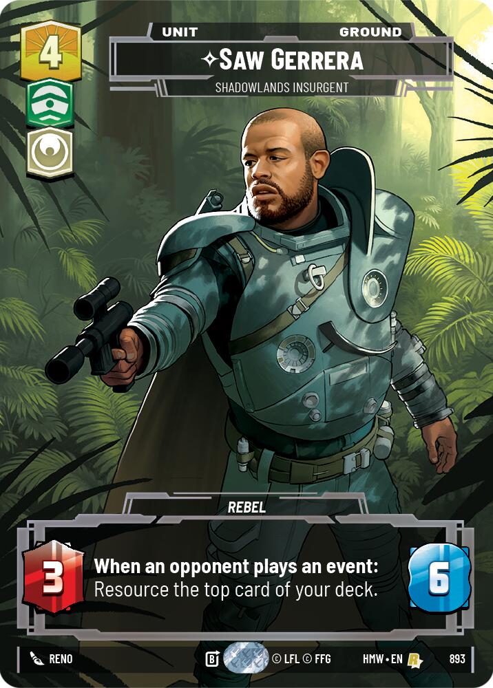 Saw Gerrera - Shadowlands Insurgent (893) (Prestige Foil) (893) [Homeworlds] - The Mythic Store | 24h Order Processing