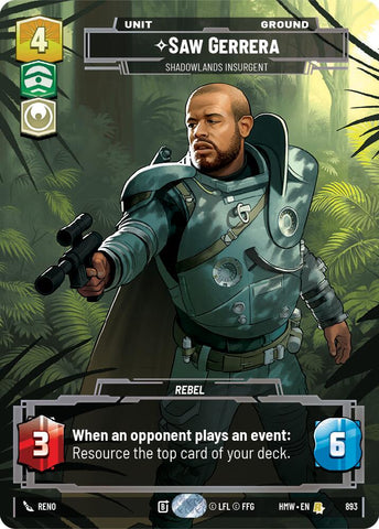 Saw Gerrera - Shadowlands Insurgent (893) (Prestige Foil) (893) [Homeworlds] - The Mythic Store | 24h Order Processing
