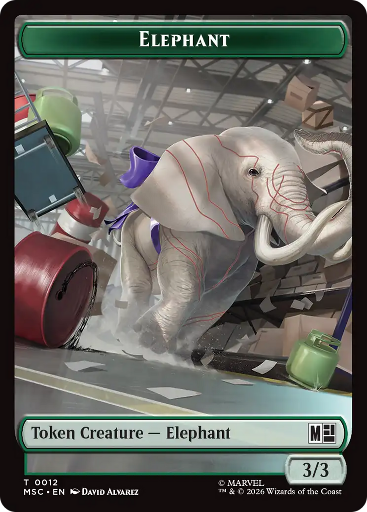 Rhino (013) // Elephant (012) Double-Sided Token [Marvel Super Heroes Commander Tokens] - The Mythic Store | 24h Order Processing