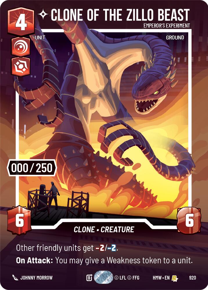 Clone of the Zillo Beast - Emperor's Experiment (920) (Serialized) (920) [Homeworlds] - The Mythic Store | 24h Order Processing