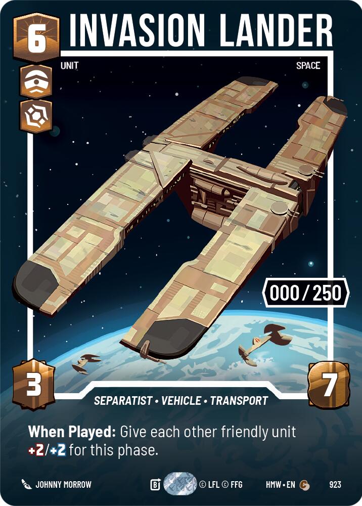 Invasion Lander (923) (Serialized) (923) [Homeworlds] - The Mythic Store | 24h Order Processing