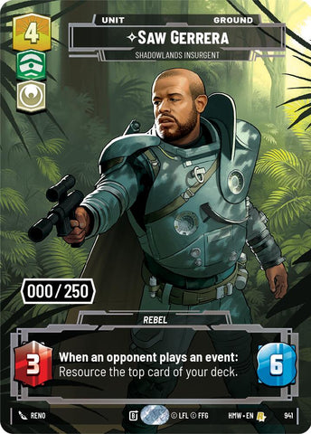 Saw Gerrera - Shadowlands Insurgent (941) (Serialized) (941) [Homeworlds] - The Mythic Store | 24h Order Processing
