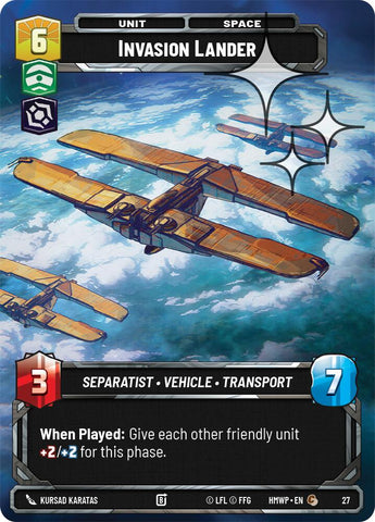 Invasion Lander (27) (Foil) (27) [Homeworlds: Weekly Play] - The Mythic Store | 24h Order Processing