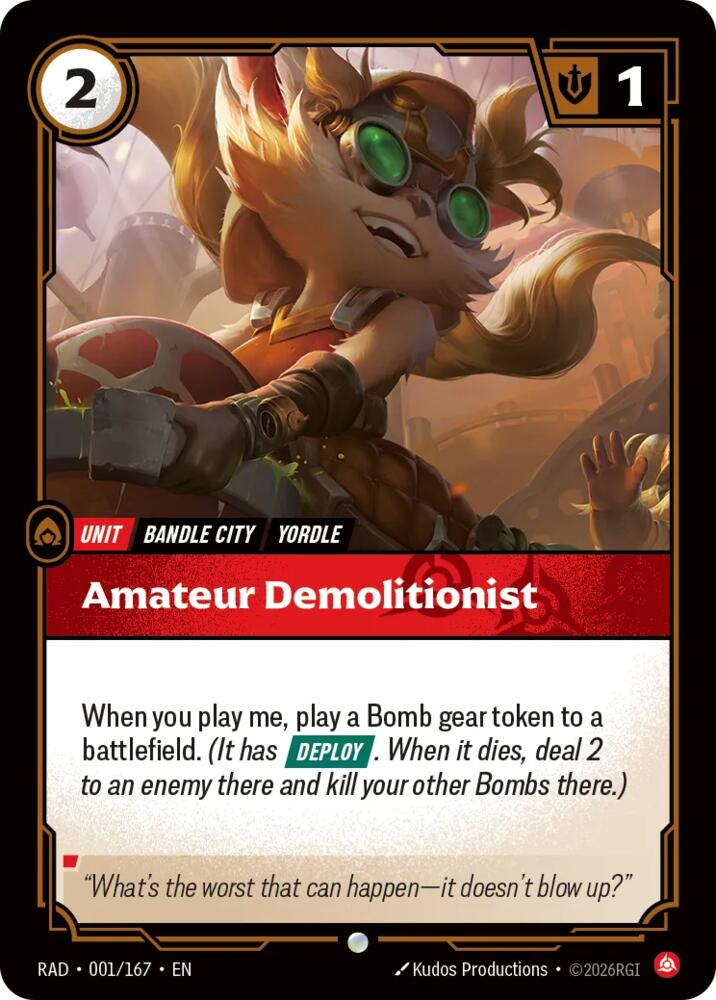 Amateur Demolitionist (001/167) [Radiance] - The Mythic Store | 24h Order Processing