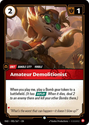 Amateur Demolitionist (001/167) [Radiance] - The Mythic Store | 24h Order Processing