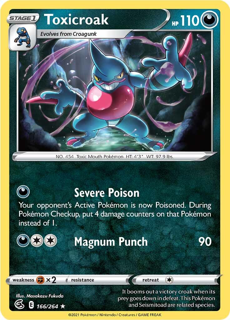 Toxicroak (166/264) [Sword & Shield: Fusion Strike] - The Mythic Store | 24h Order Processing