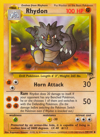 Rhydon (59/130) [Base Set 2] - The Mythic Store | 24h Order Processing