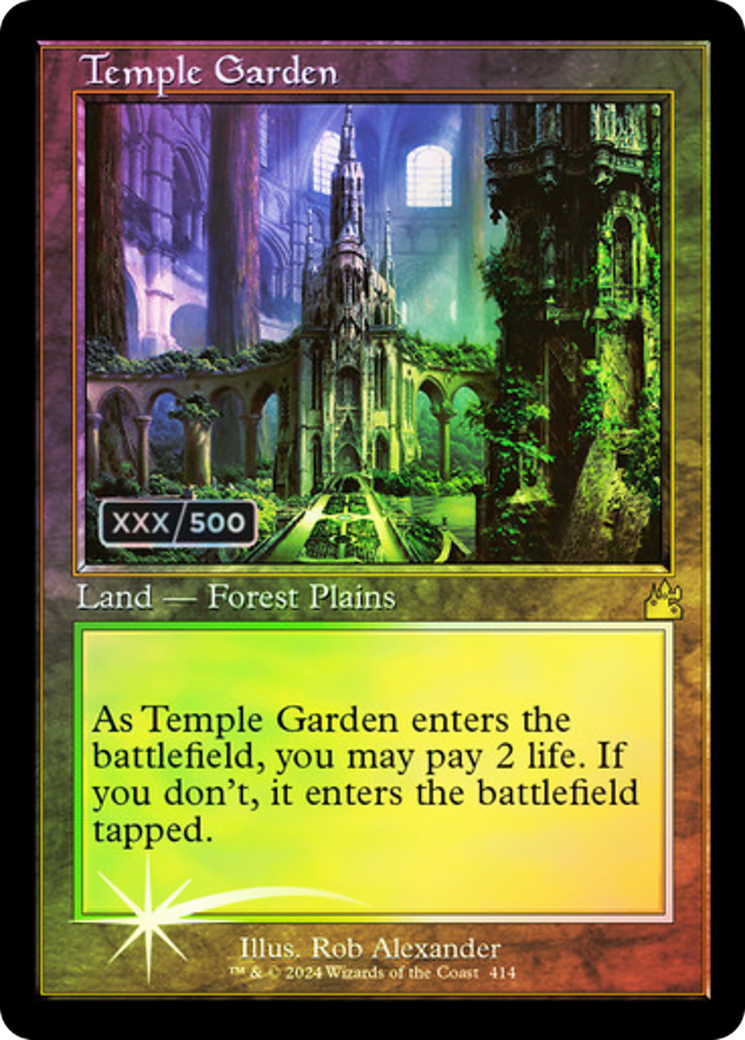 Temple Garden (Retro) (Serialized) [Ravnica Remastered] - The Mythic Store | 24h Order Processing