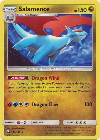 Salamence (106/168) (Cosmos Holo) [Sun & Moon: Celestial Storm] - The Mythic Store | 24h Order Processing