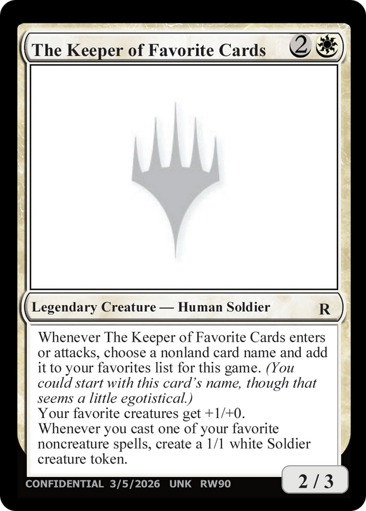 The Keeper of Favorite Cards (3/5/2026) [Unknown Event] - The Mythic Store | 24h Order Processing