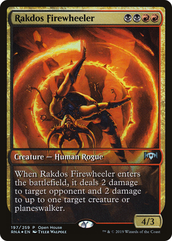 Rakdos Firewheeler (Open House) (Extended Art) [Ravnica Allegiance Promos] - The Mythic Store | 24h Order Processing