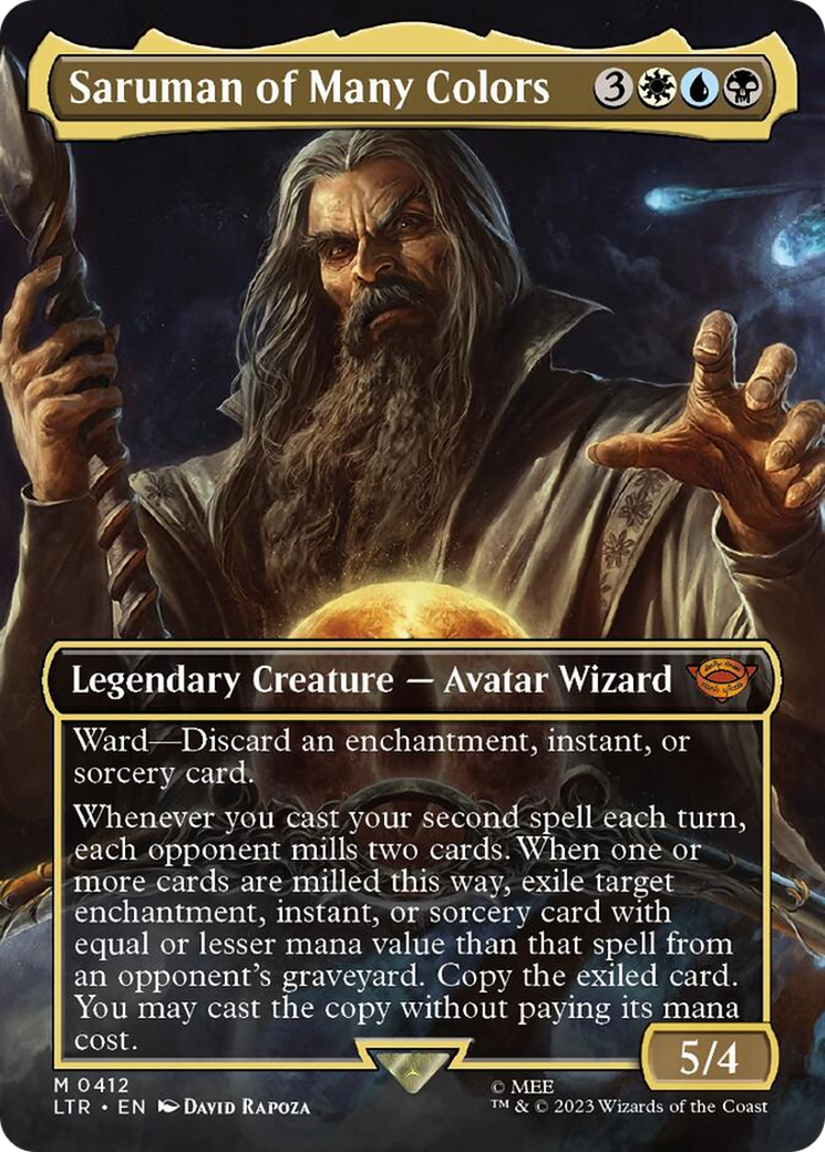 Saruman of Many Colors (Borderless Alternate Art) [The Lord of the Rings: Tales of Middle-Earth] - The Mythic Store | 24h Order Processing
