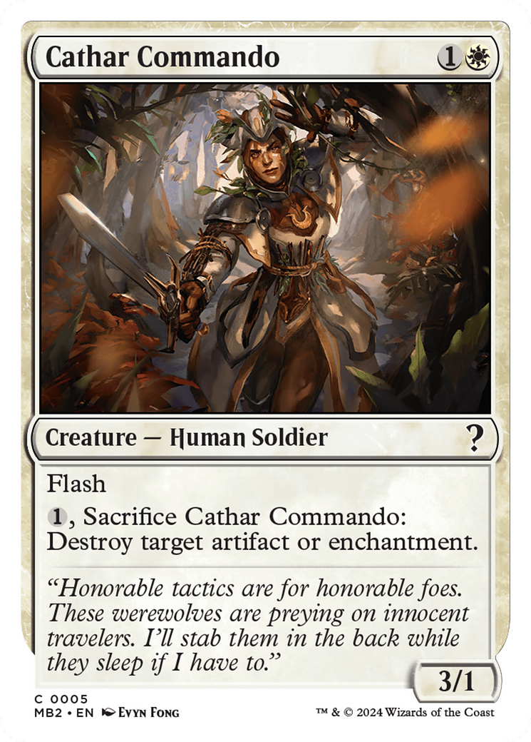 Cathar Commando (White Border) [Mystery Booster 2] - The Mythic Store | 24h Order Processing