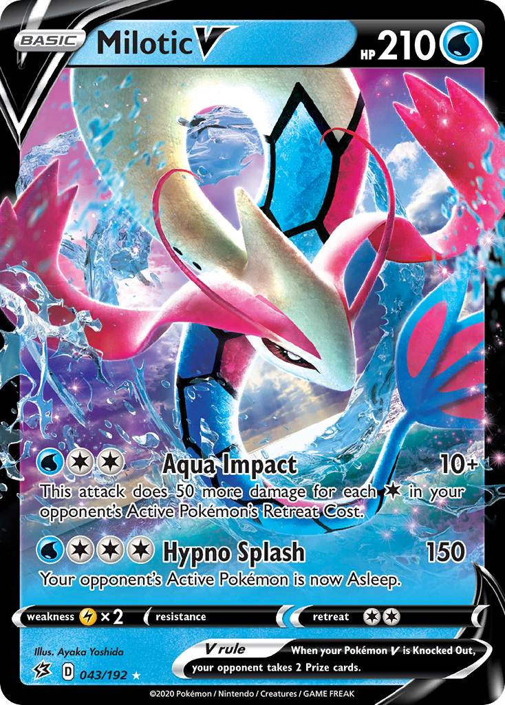 Milotic V (043/192) [Sword & Shield: Rebel Clash] - The Mythic Store | 24h Order Processing