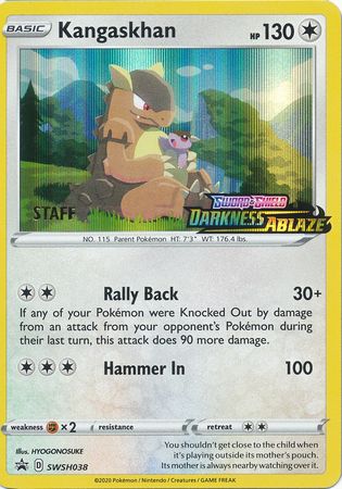 Kangaskhan (SWSH038) (Staff Prerelease Promo) [Sword & Shield: Black Star Promos] - The Mythic Store | 24h Order Processing