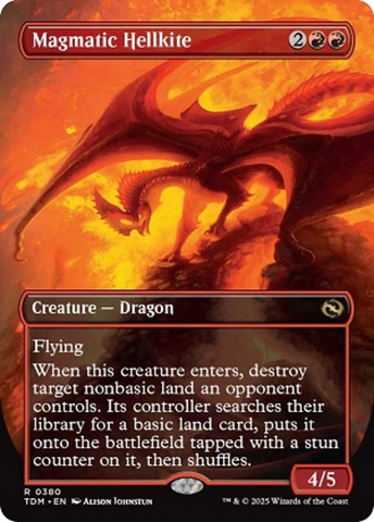 Magmatic Hellkite (Borderless) [Tarkir: Dragonstorm] - The Mythic Store | 24h Order Processing