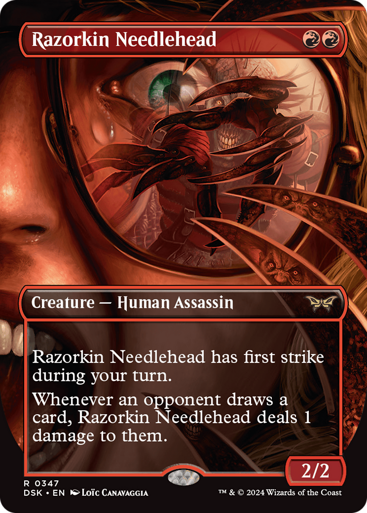 Razorkin Needlehead (Borderless) [Duskmourn: House of Horror] - The Mythic Store | 24h Order Processing