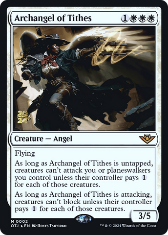 Archangel of Tithes [Outlaws of Thunder Junction Prerelease Promos] - The Mythic Store | 24h Order Processing