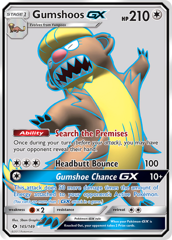 Gumshoos GX (145/149) [Sun & Moon: Base Set] - The Mythic Store | 24h Order Processing