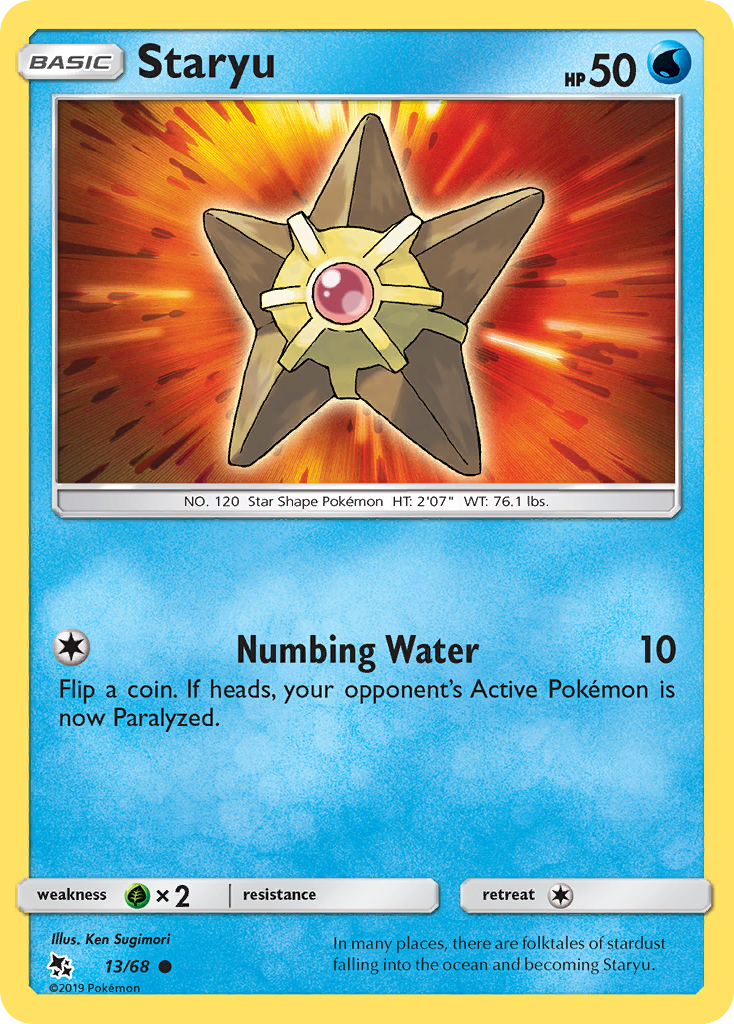 Staryu (13/68) [Sun & Moon: Hidden Fates] - The Mythic Store | 24h Order Processing