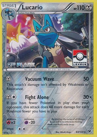 Lucario (63/124) (League Promo 2nd Place) [XY: Fates Collide] - The Mythic Store | 24h Order Processing