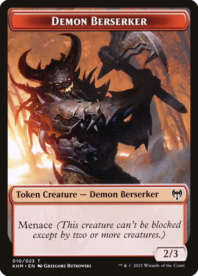 Dwarf Berserker // Demon Berserker Double-Sided Token [Kaldheim Tokens] - The Mythic Store | 24h Order Processing