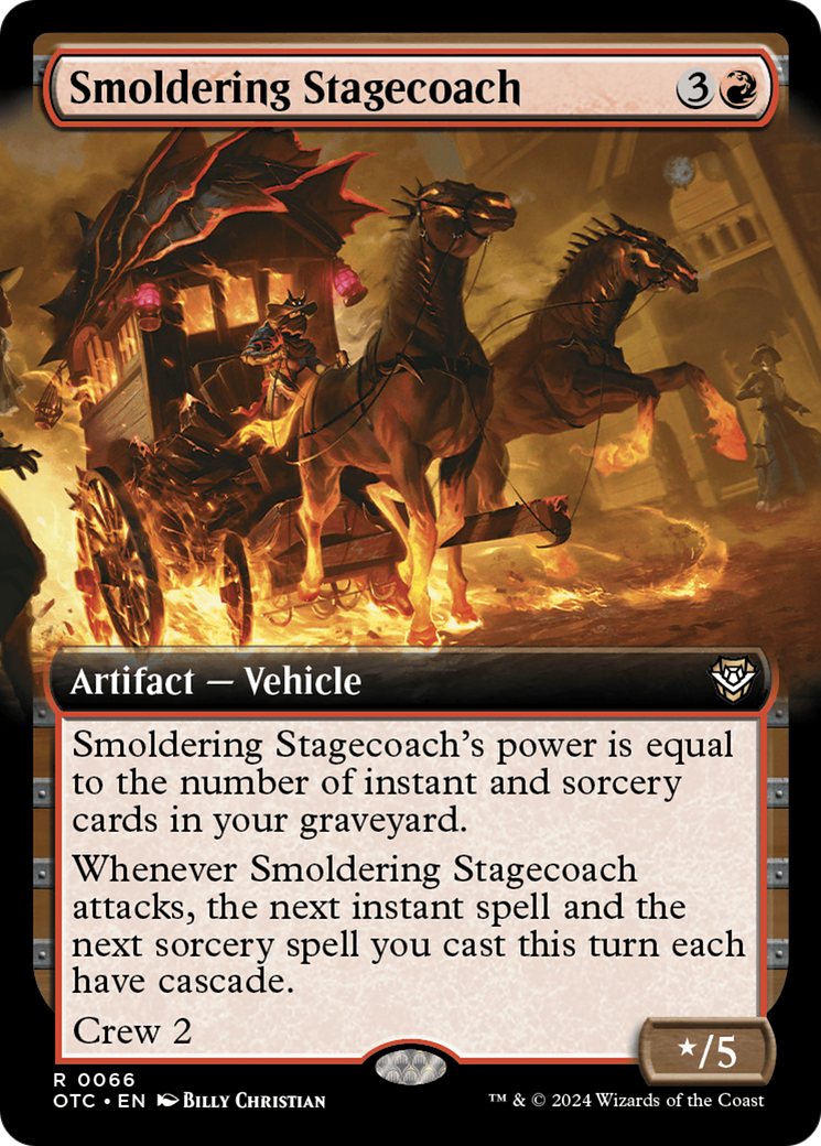 Smoldering Stagecoach (Extended Art) [Outlaws of Thunder Junction Commander] - The Mythic Store | 24h Order Processing