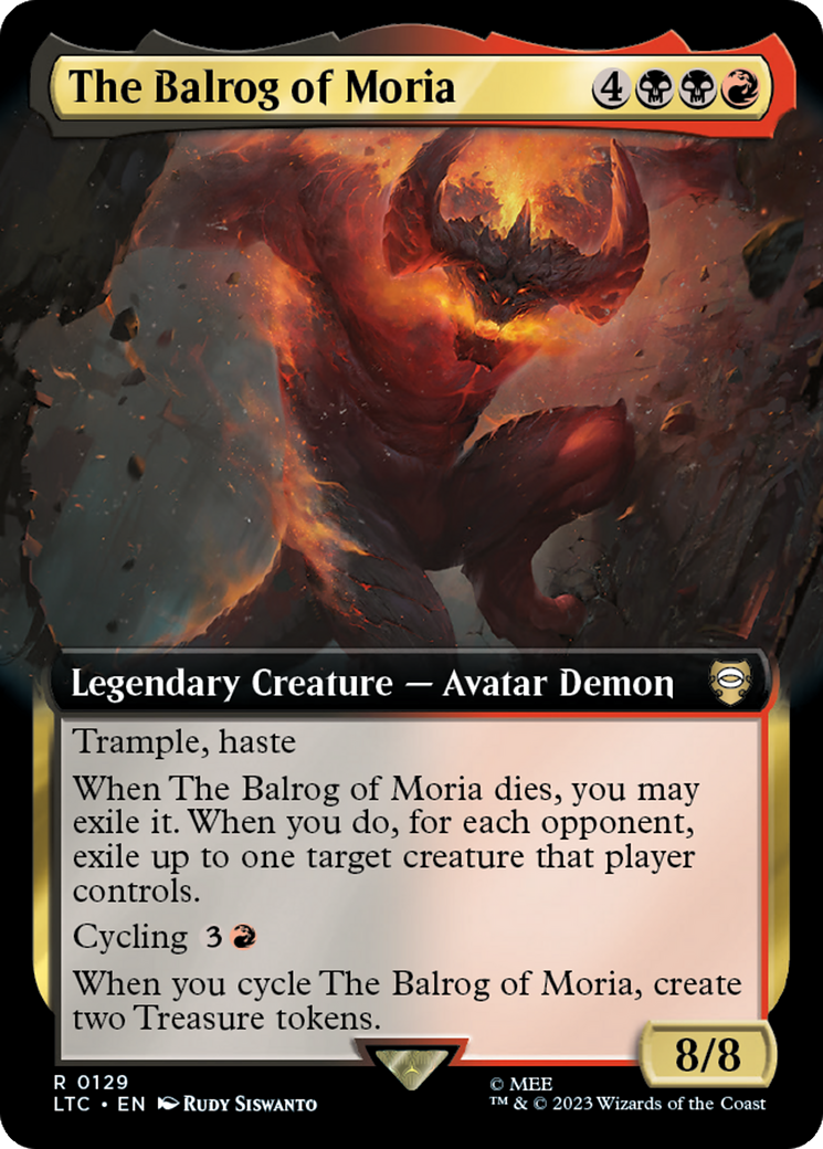 The Balrog of Moria (Extended Art) [The Lord of the Rings: Tales of Middle-Earth Commander] - The Mythic Store | 24h Order Processing