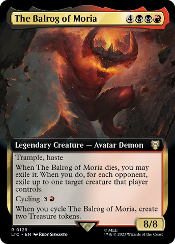 The Balrog of Moria (Extended Art) [The Lord of the Rings: Tales of Middle-Earth Commander] - The Mythic Store | 24h Order Processing