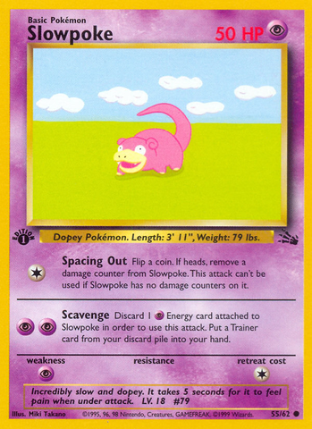 Slowpoke (55/62) [Fossil 1st Edition] - The Mythic Store | 24h Order Processing