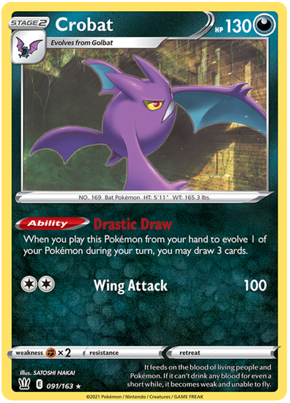 Crobat (091/163) [Sword & Shield: Battle Styles] - The Mythic Store | 24h Order Processing