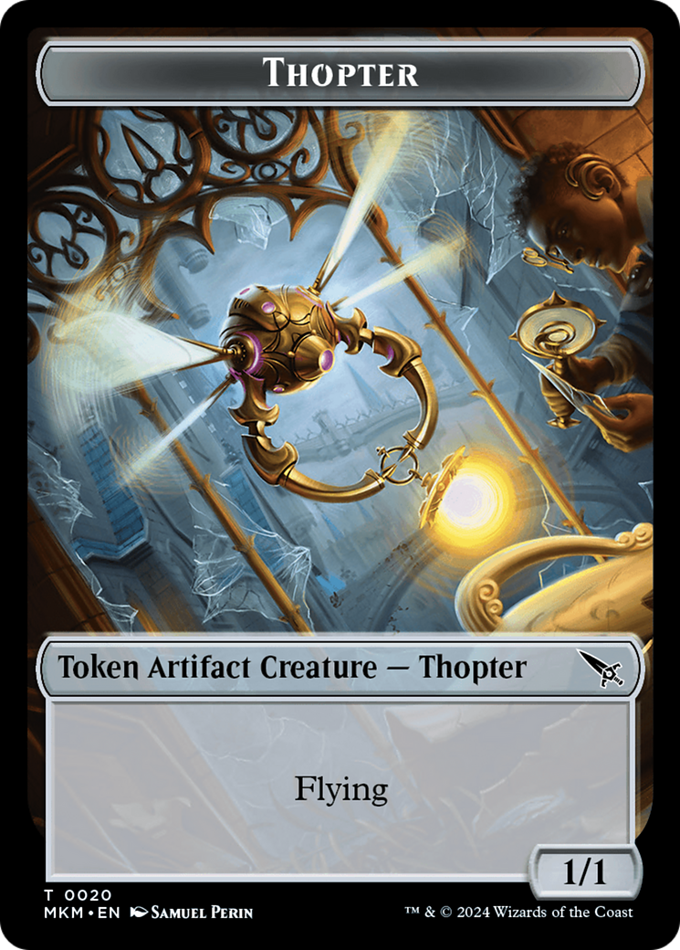 Thopter (0020) // Clue (0015) Double-Sided Token [Murders at Karlov Manor Tokens] - The Mythic Store | 24h Order Processing