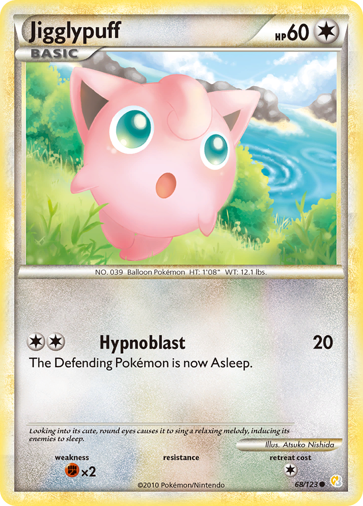 Jigglypuff (68/123) [HeartGold & SoulSilver: Base Set] - The Mythic Store | 24h Order Processing