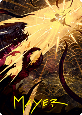 Defiant Strike Art Card (Gold-Stamped Signature) [Strixhaven: School of Mages Art Series] - The Mythic Store | 24h Order Processing
