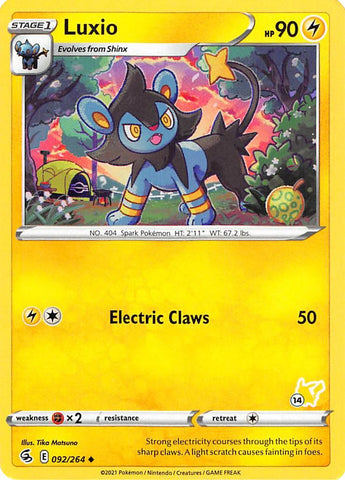 Luxio (092/264) (Pikachu Stamp #14) [Battle Academy 2022] - The Mythic Store | 24h Order Processing