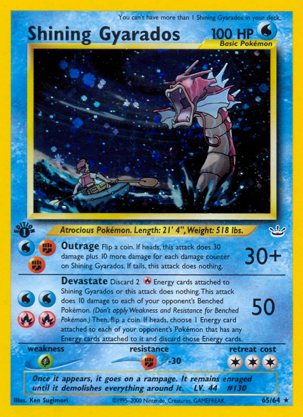 Shining Gyarados (65/64) [Neo Revelation 1st Edition] - The Mythic Store | 24h Order Processing