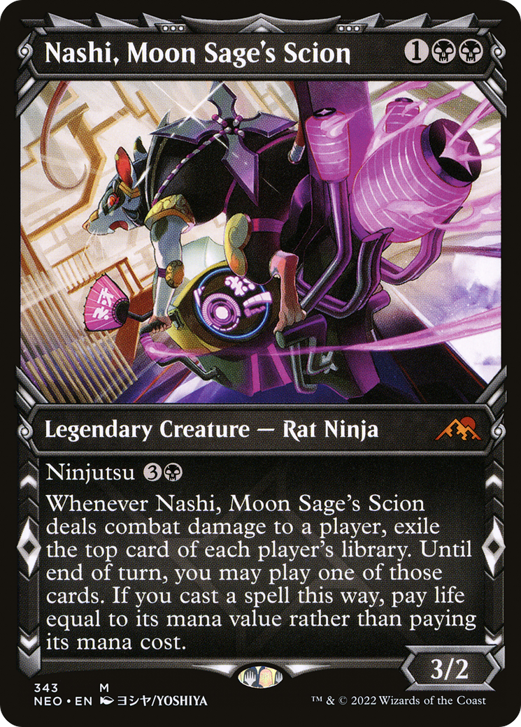 Nashi, Moon Sage's Scion (Showcase Ninja) [Kamigawa: Neon Dynasty] - The Mythic Store | 24h Order Processing