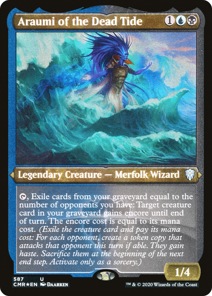 Araumi of the Dead Tide (Etched) [Commander Legends] - The Mythic Store | 24h Order Processing