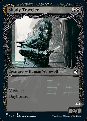 Shady Traveler // Stalking Predator (Showcase Equinox) [Innistrad: Midnight Hunt] - The Mythic Store | 24h Order Processing