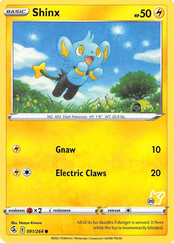 Shinx (091/264) (Pikachu Stamp #20) [Battle Academy 2022] - The Mythic Store | 24h Order Processing