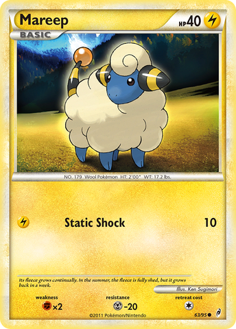 Mareep (63/95) [HeartGold & SoulSilver: Call of Legends] - The Mythic Store | 24h Order Processing