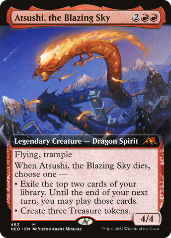 Atsushi, the Blazing Sky (Extended Art) [Kamigawa: Neon Dynasty] - The Mythic Store | 24h Order Processing