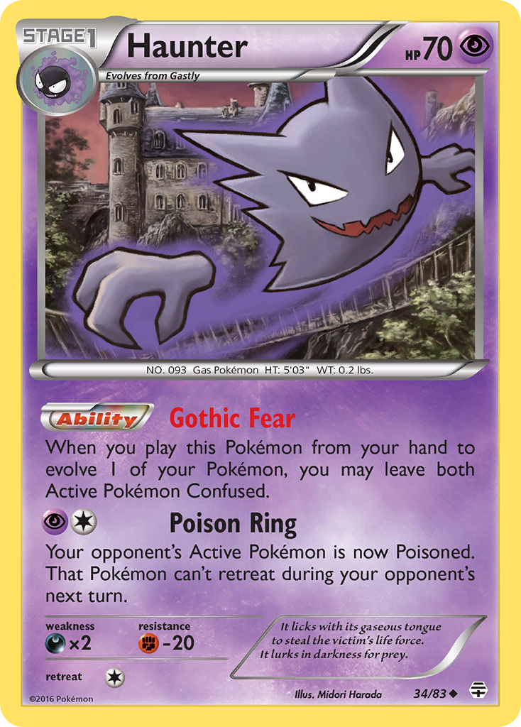 Haunter (34/83) [XY: Generations] - The Mythic Store | 24h Order Processing