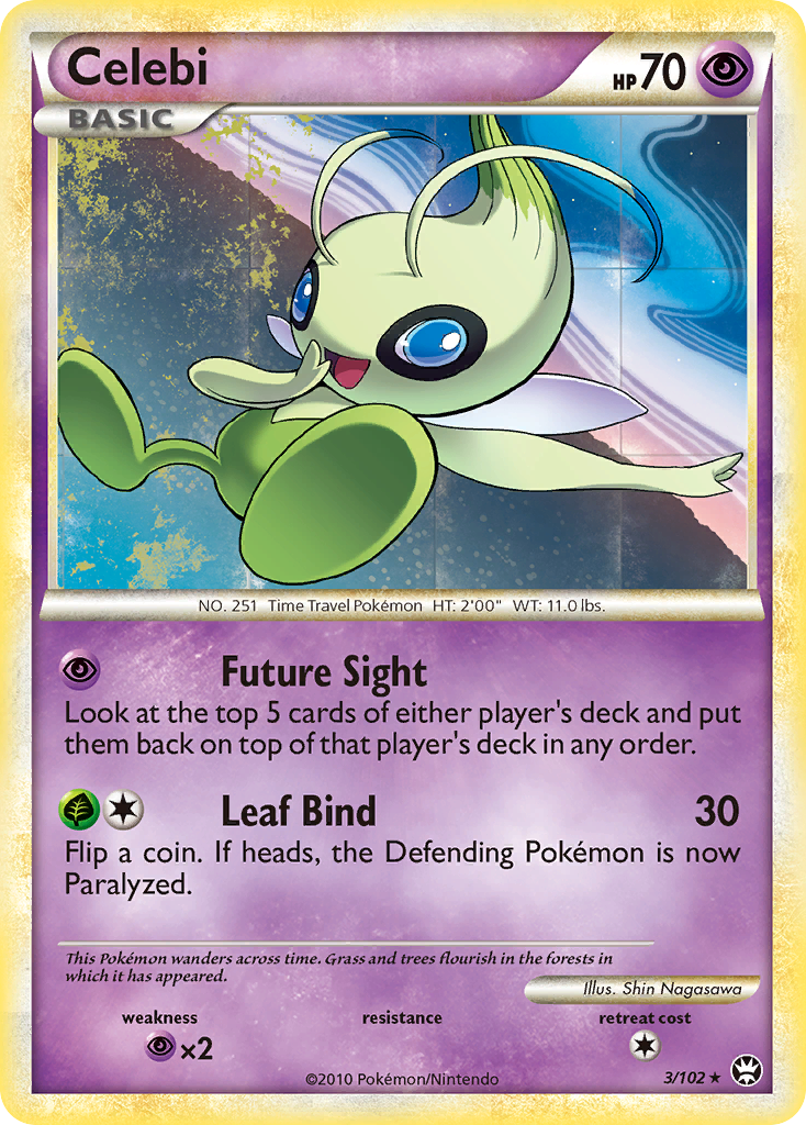 Celebi (3/102) [HeartGold & SoulSilver: Triumphant] - The Mythic Store | 24h Order Processing