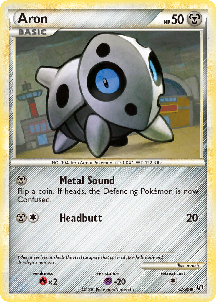 Aron (42/90) [HeartGold & SoulSilver: Undaunted] - The Mythic Store | 24h Order Processing
