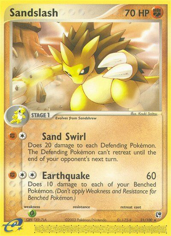 Sandslash (21/100) [EX: Sandstorm] - The Mythic Store | 24h Order Processing