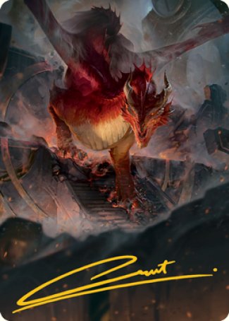 Red Dragon Art Card (Gold-Stamped Signature) [Dungeons & Dragons: Adventures in the Forgotten Realms Art Series] - The Mythic Store | 24h Order Processing