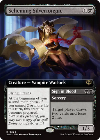 Scheming Silvertongue (Extended Art) [Secrets of Strixhaven] - The Mythic Store | 24h Order Processing