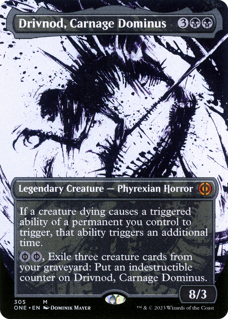 Drivnod, Carnage Dominus (Borderless Ichor) [Phyrexia: All Will Be One] - The Mythic Store | 24h Order Processing